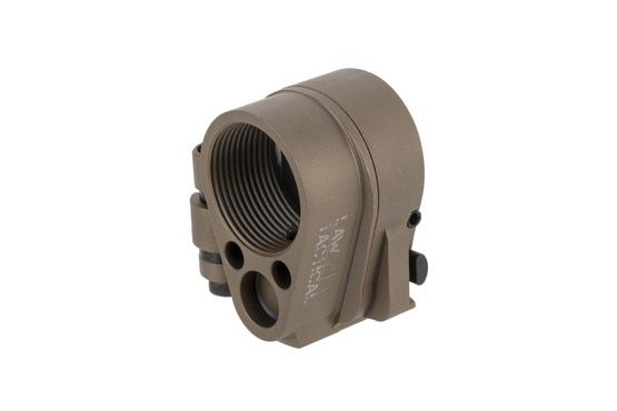 The Law Tactical AR Folding Stock Adapter Gen 3-M FDE for ar-15 and ar-308 is cnc machined from hardened 4140 steel